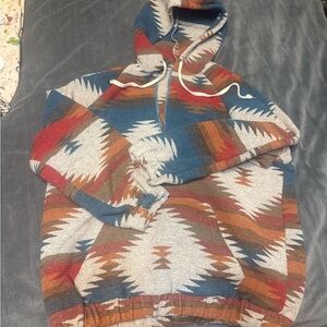 Others Follow Multicolor Zip-Up Sweater